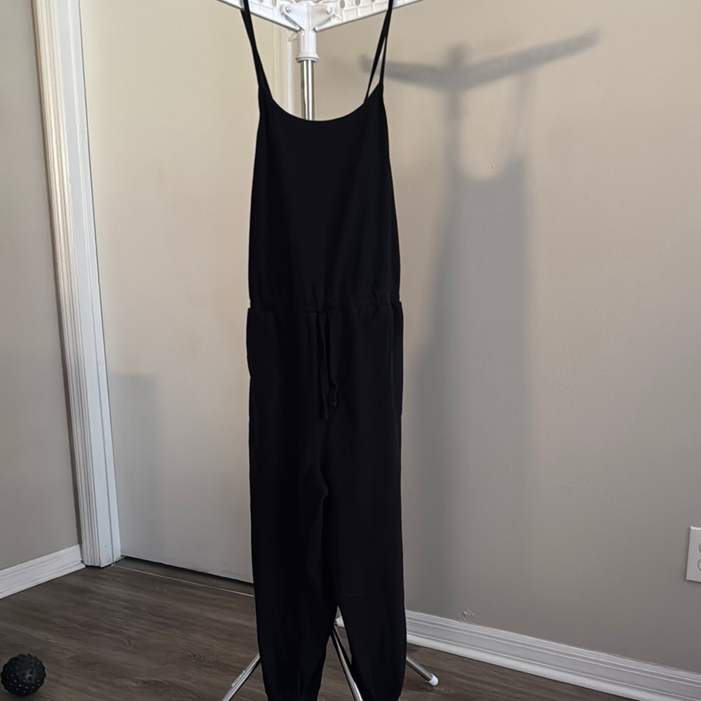 Torrid Black Active Jumpsuit with Relaxed Fit and Wide Legs